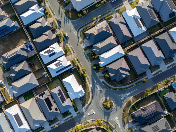 istock Drone view of new housing development 2157903971