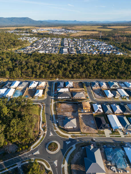 istock Drone view of new housing development 2157903972
