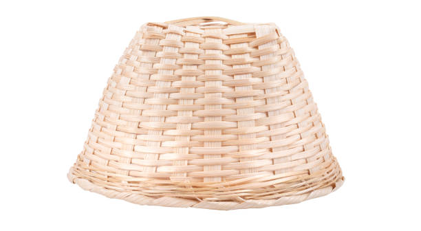 istock Woven bamboo basket isolated on white background 2157909661