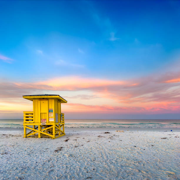 Sandy tropical beach of Siesta Key, Sarasota, Florida