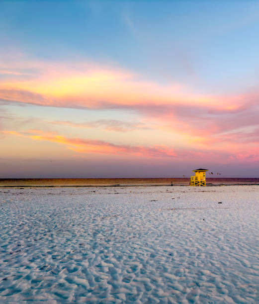 Sandy tropical beach of Siesta Key, Sarasota, Florida
