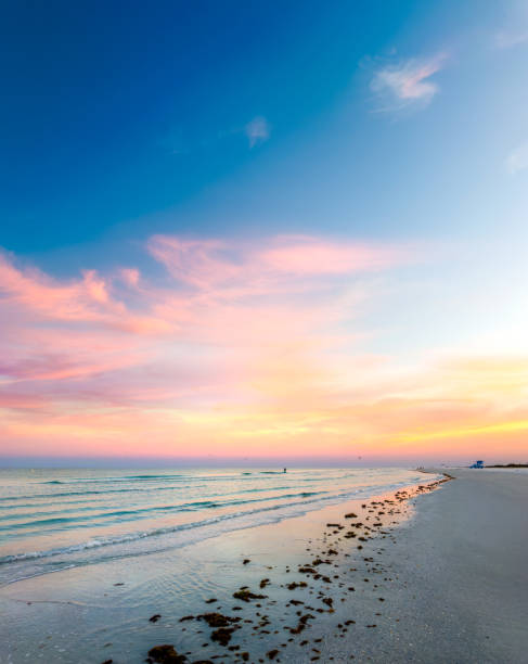 istock Beautiful tropical island beach during sunrise 2157912511