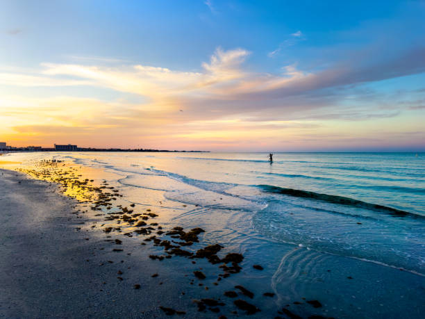 Sandy tropical beach of Siesta Key, Sarasota, Florida