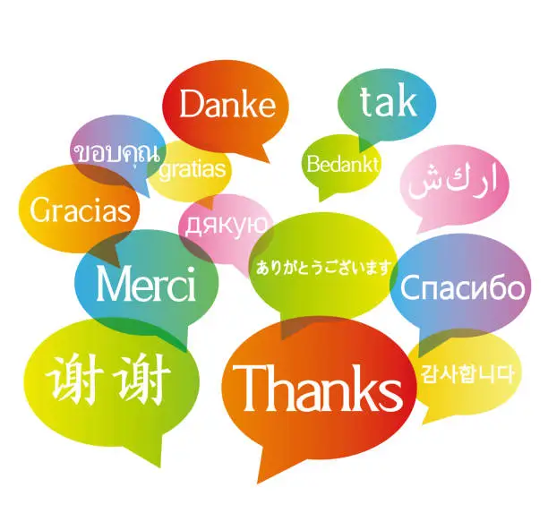 Multiple languages say "thanks" Multiple languages say "thanks"
