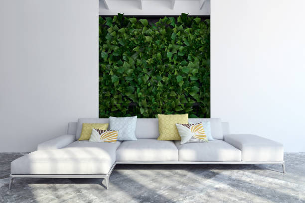 istock Large luxury modern bright interiors Living room mockup illustration 3D rendering image 2157915030