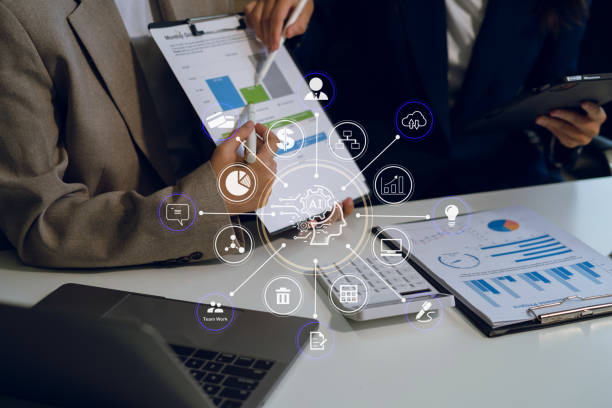 istock Project manager working and update tasks with milestones progress planning and professional investor working new start up project in the office. 2157916079