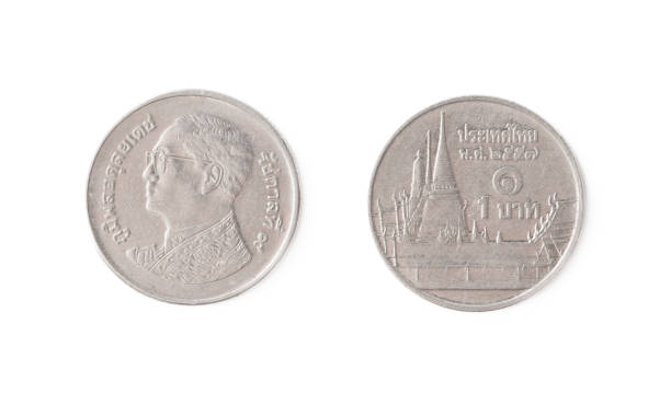 istock Thailand coin isolated on white background. Close-up 2157916392