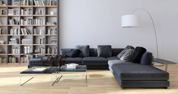istock Large luxury modern bright interiors Living room mockup illustration 3D rendering image 2157916423