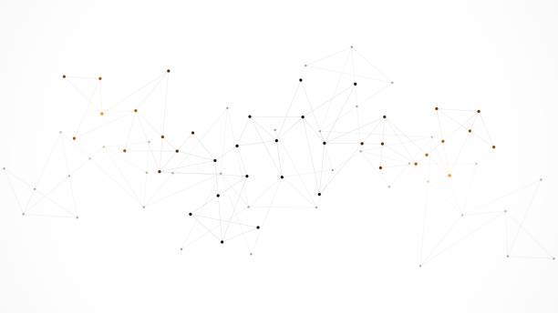 istock Minimalistic design with connecting the dots and lines. Abstract geometric background of science and technology concept 2157917198