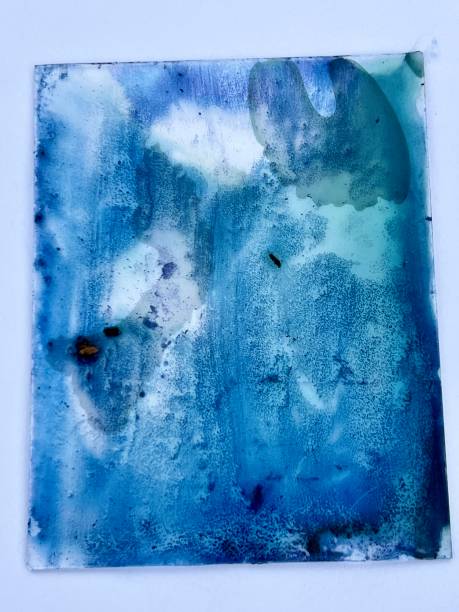 Cyanotype printing on glass