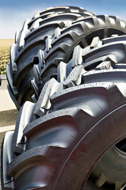 istock Rubber tire black for tractor agriculture 2157920734