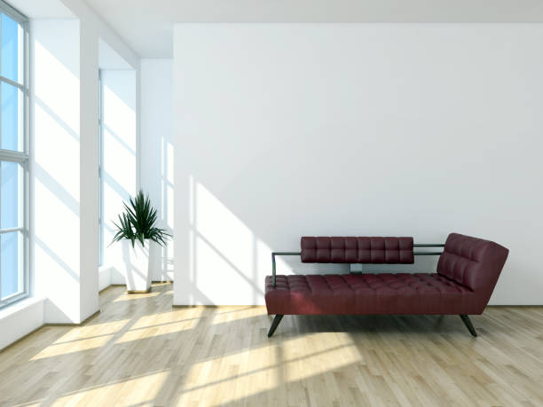 A shadow on a white wall in a living room