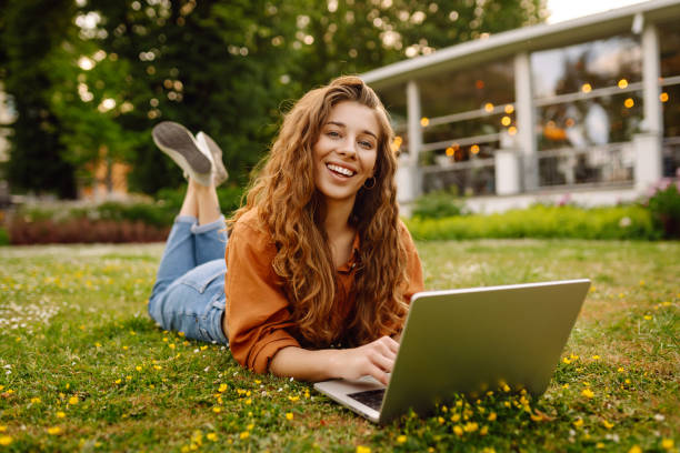 istock Girl speaking looking at laptop computer, 2157926282
