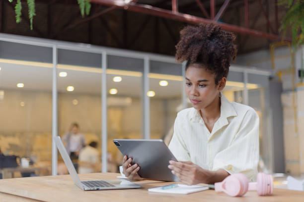 istock Young African American businesswoman stressed from work. 2157932254