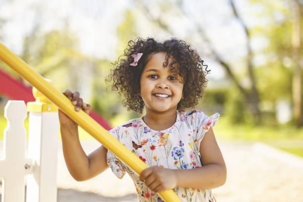 istock Happy kid on playground on summer season 2157937939