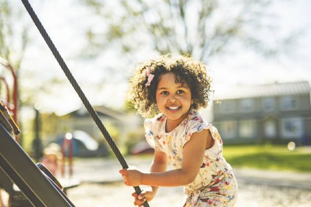 istock Happy kid on playground on summer season 2157937952