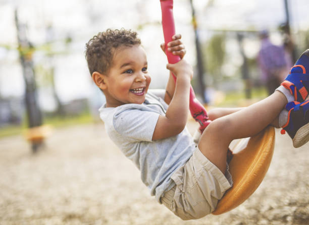 istock Happy kid on playground on summer season 2157938835