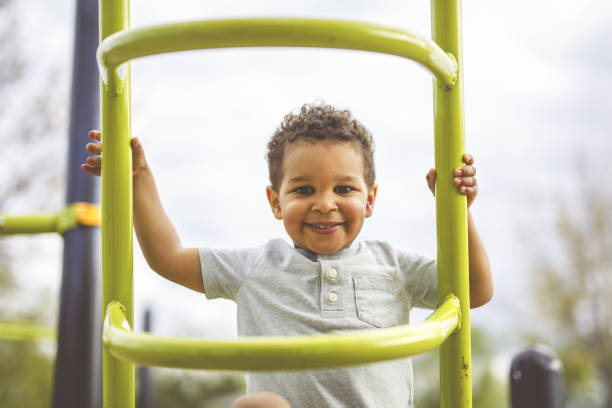 istock Happy kid on playground on summer season 2157939118