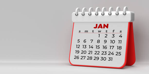 istock Desk calendar January 2025 . 2157942039