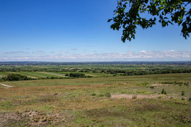 istock Panoramic view over green romanian fields at the border with Ukraine 2157947931