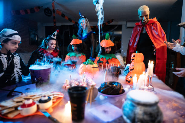 istock Friends eating on a Halloween party 2157949503
