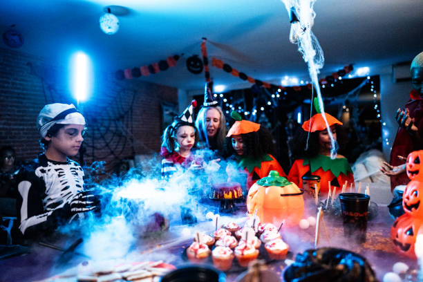 istock Friends eating on a Halloween party 2157949522