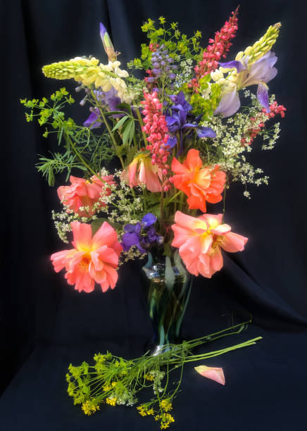 istock A romantic bouquet of spring flowers from a rustic garden. 2157949695
