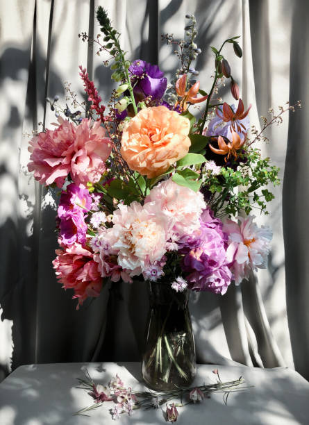 istock A romantic bouquet of spring flowers from a rustic garden. 2157949899