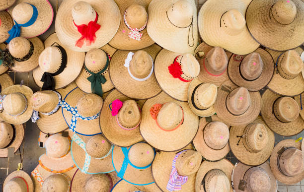 istock Mexican craftsmanship, straw hats 2157951460