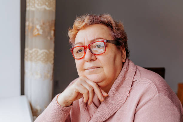 Authentic Elderly Woman's Portrait at Home