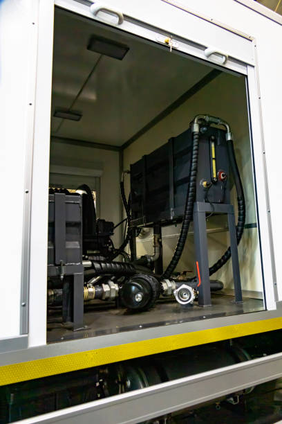 istock Sewer flushing truck. Equipment for sewer cleaning. 2157955719