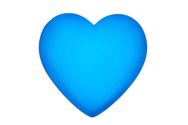 istock Blue heart white background isolated closeup, one light blue heart, love symbol, Valentines day sign, wedding invitation, greeting card design element, romantic holiday decoration, icon, illustration 2157956096