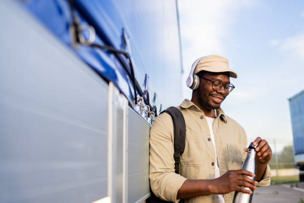 istock Truck driver relaxing before the ride. 2157957239