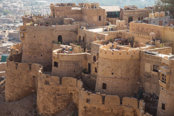 istock Exploring the ancient Jaisalmer fort castles architecture within the picturesque desert landscape 2157961995
