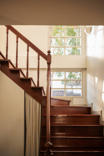 istock Interior Wooden Staircase 2157962559