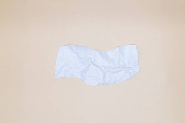 piece of white paper, white paper ripped message torn transparent.