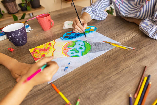 istock Children's drawing of planet Earth  2025 2157963775