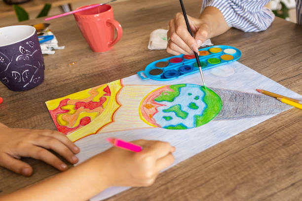 istock Children's drawing of planet Earth  2025 2157964308