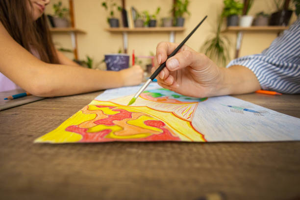 istock Drawing a poster for Earth day on April 22 2157965064