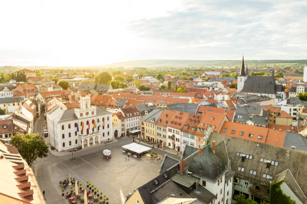 istock Aerial view of Weimar in the evening light 2157965211