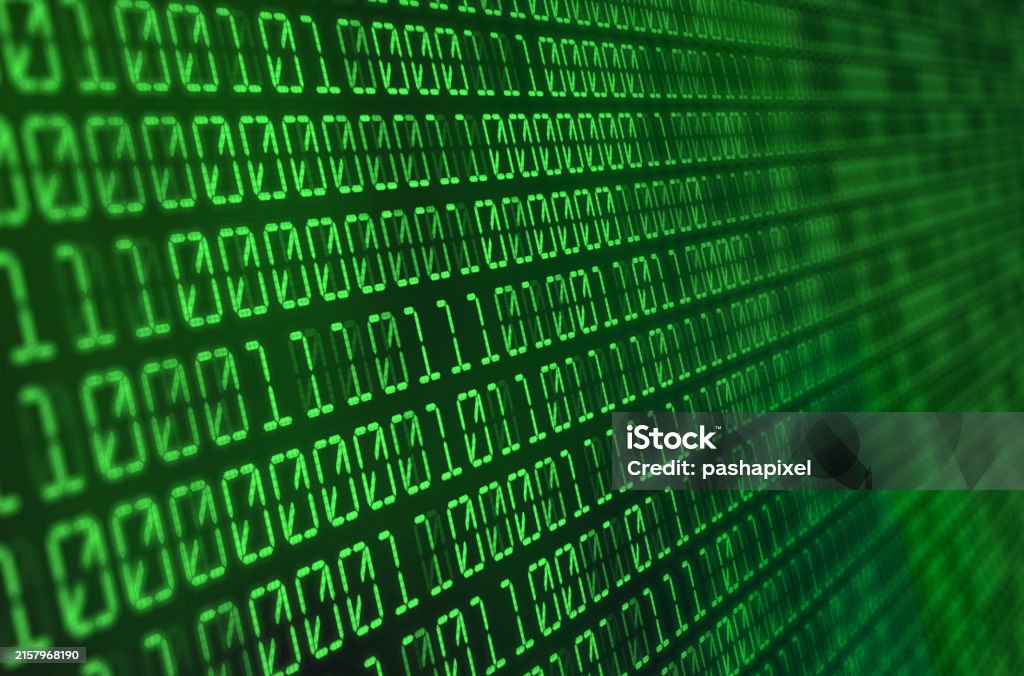 Green Binary Code Background Digital And Secure Data Concept Abstract ...