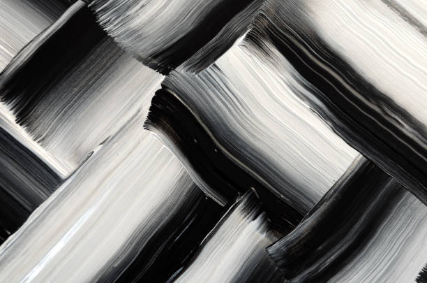 simple black and white background of brush strokes