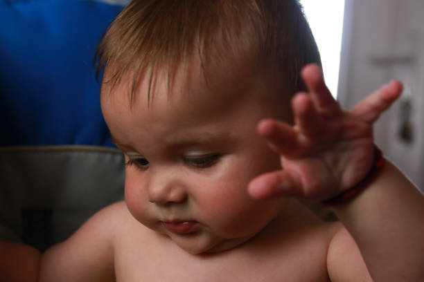 View of a toddler in living room