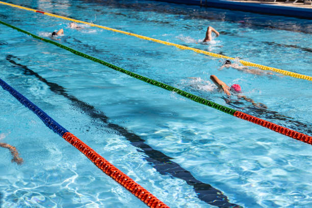 istock Professional swimmers in a Swimming Pool 2157979946