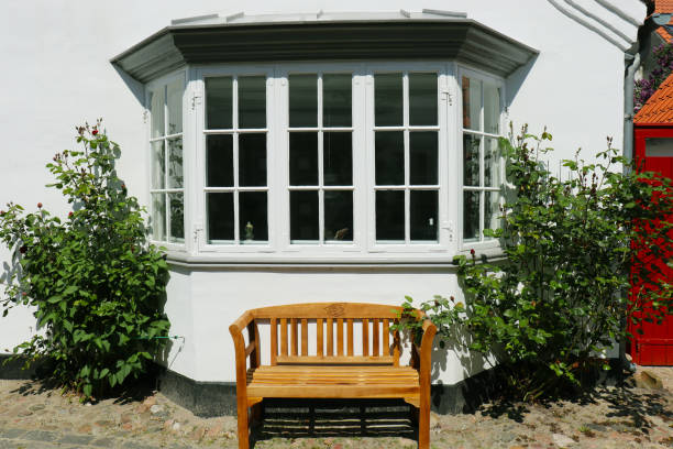 istock beautiful lonely bench without people 2157980162