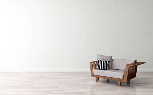 istock Large luxury modern bright interiors Living room mockup illustration 3D rendering image 2157982147