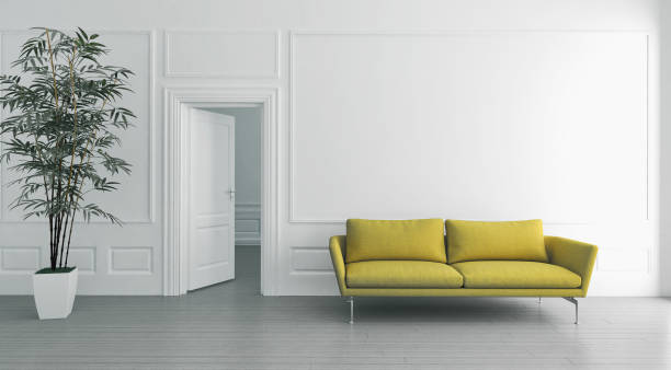 istock Large luxury modern bright interiors Living room mockup illustration 3D rendering image 2157982606