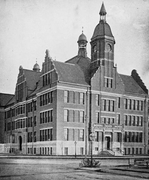 istock Antique photograph of Chicago: West Division High School 2157983153