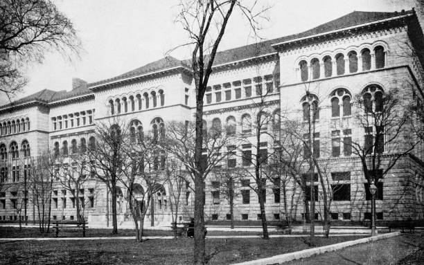 istock Antique photograph of Chicago: Newberry Library 2157983354