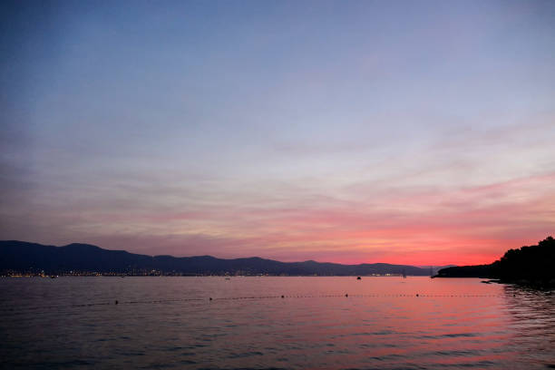 sunset over sea, beautiful photo digital picture
